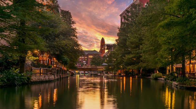 San Antonio Riverwalk Sunset, San Antonio Riverwalk